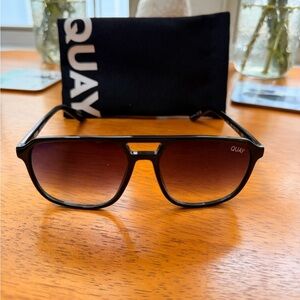 Quay Australia Black and Brown Gradient Sunglasses